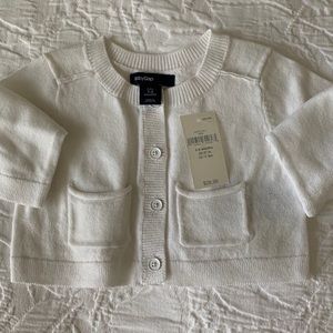 Baby GAP 3-6 months old white half sweater